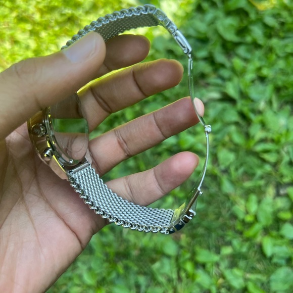 Michael Kors Men's Accelerator  Silver Stainless-Steel Watch mesh bracelet - Picture 5 of 10